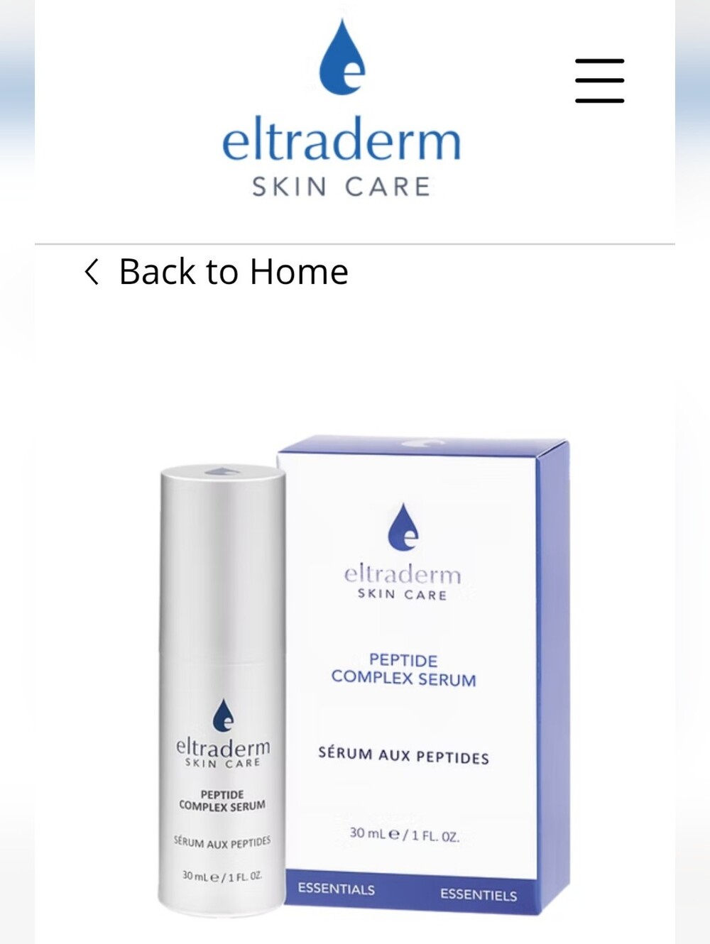 Eltraderm Skin Care Peptide Complex Serum 30ml
